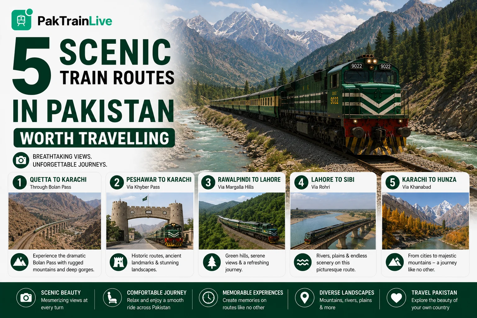 5 Scenic Train Routes in Pakistan Worth Travelling